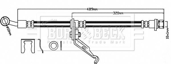 BORG & BECK Тормозной шланг BBH8126